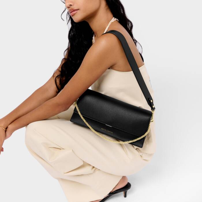 TORI CHAIN SHOULDER BAG BLACK