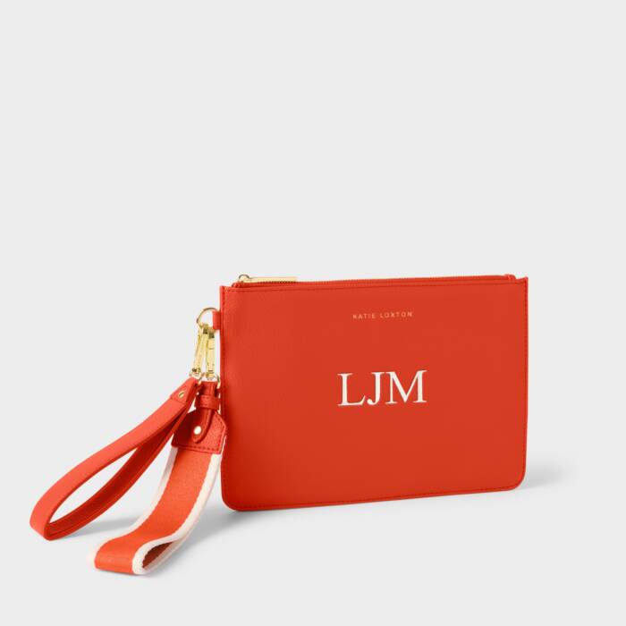 HALLIE WRISTLET POUCH DEEP ORANGE