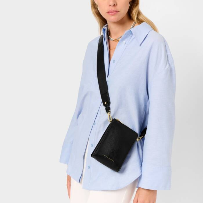 EFFIE SLIM CROSSBODY BAG BLACK