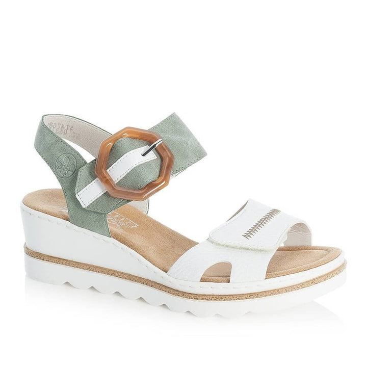 67476-81 LADIES' SANDALS WHITE COMBINATION SEITL. ANFLECHTER