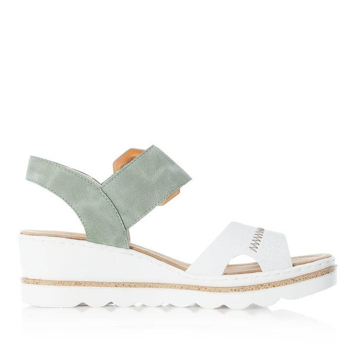 67476-81 LADIES' SANDALS WHITE COMBINATION SEITL. ANFLECHTER