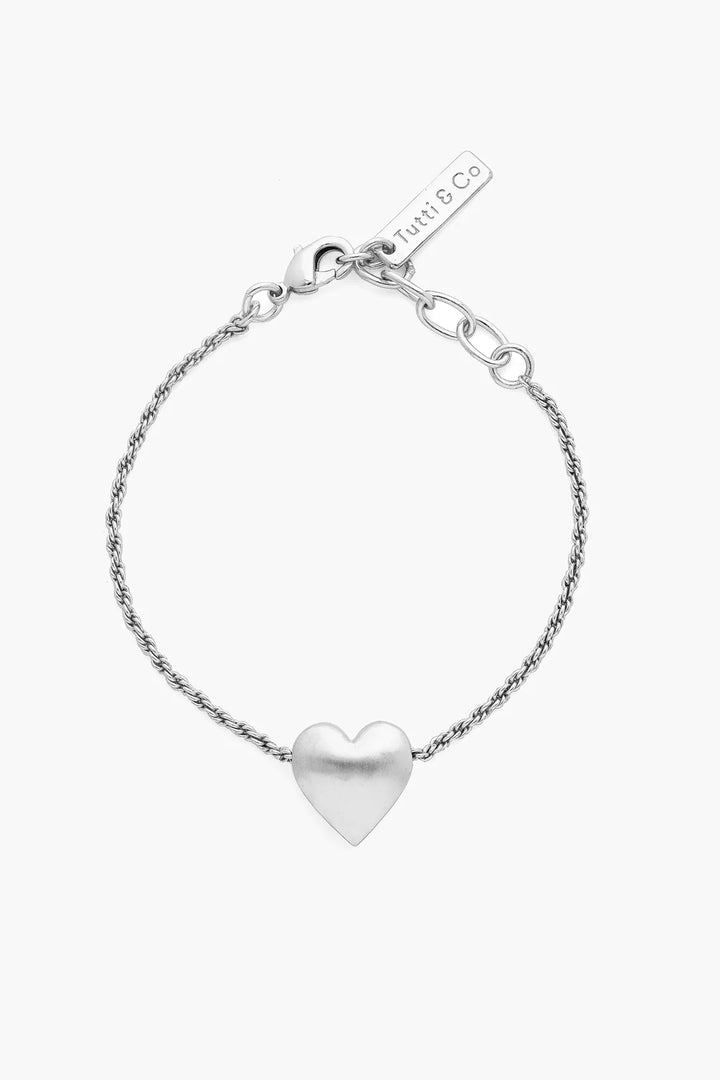 EMBRACE SILVER HEART BRACELET