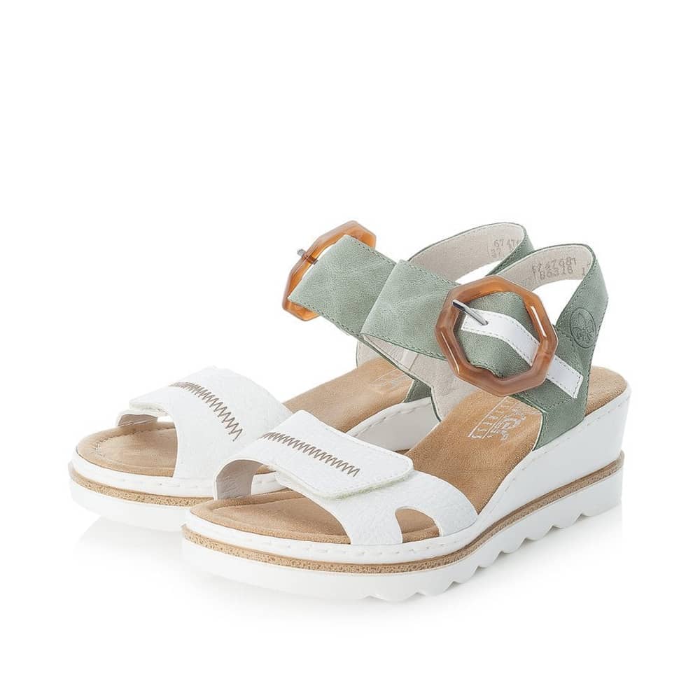 67476-81 LADIES' SANDALS WHITE COMBINATION SEITL. ANFLECHTER