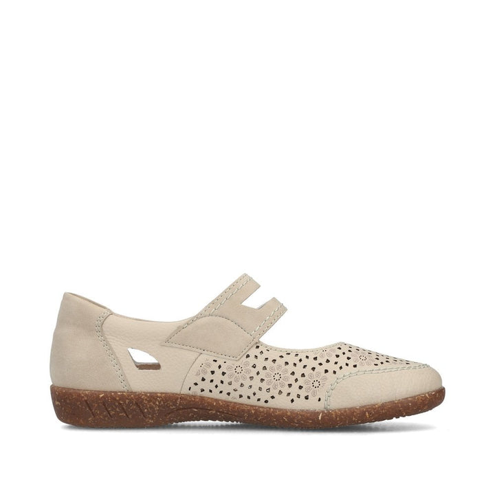 47675-60 LADIES SHOES BEIGE GESTROBELT