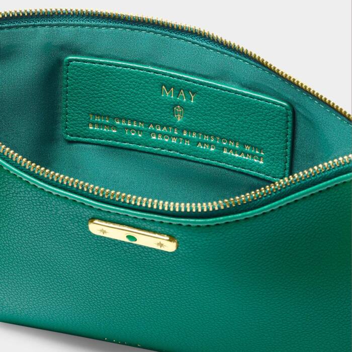 BIRTHSTONE POUCH MAY DEEP GREEN