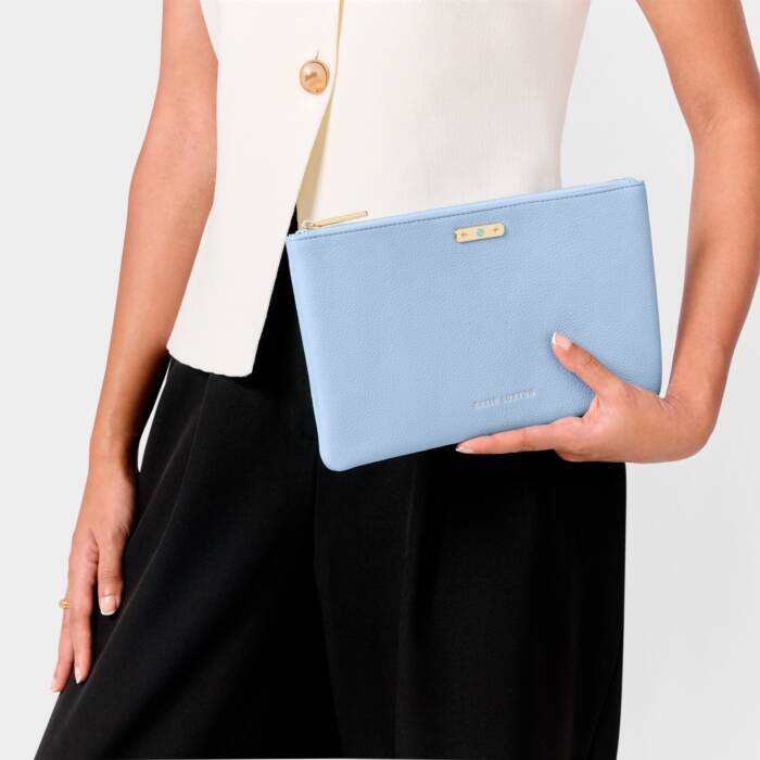 BIRTHSTONE POUCH MARCH AQUA BLUE