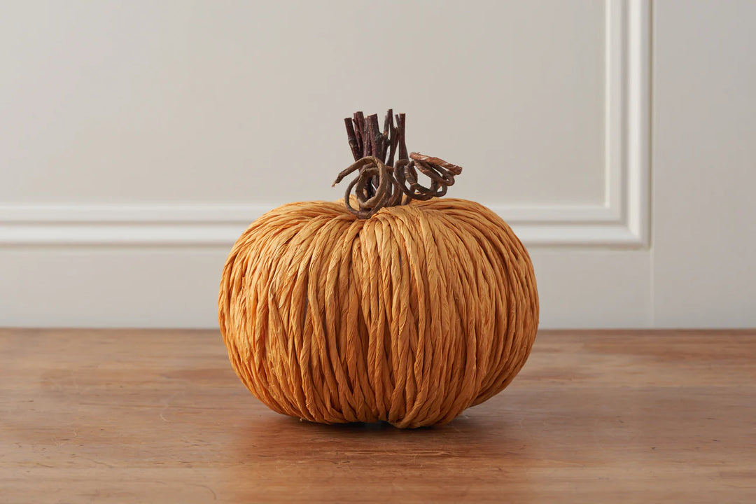 HANDMADE STRAW PUMPKIN