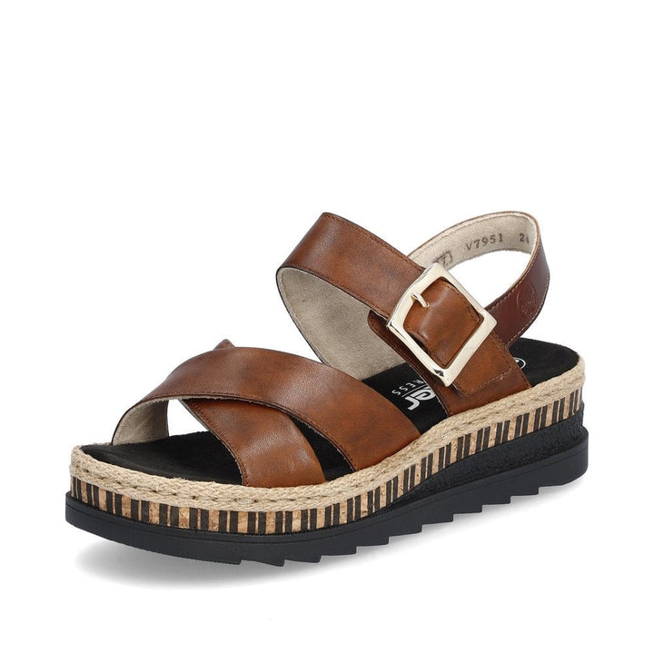 V7951-24 LADIES' SANDALS BROWN SEITL. ANFLECHTER