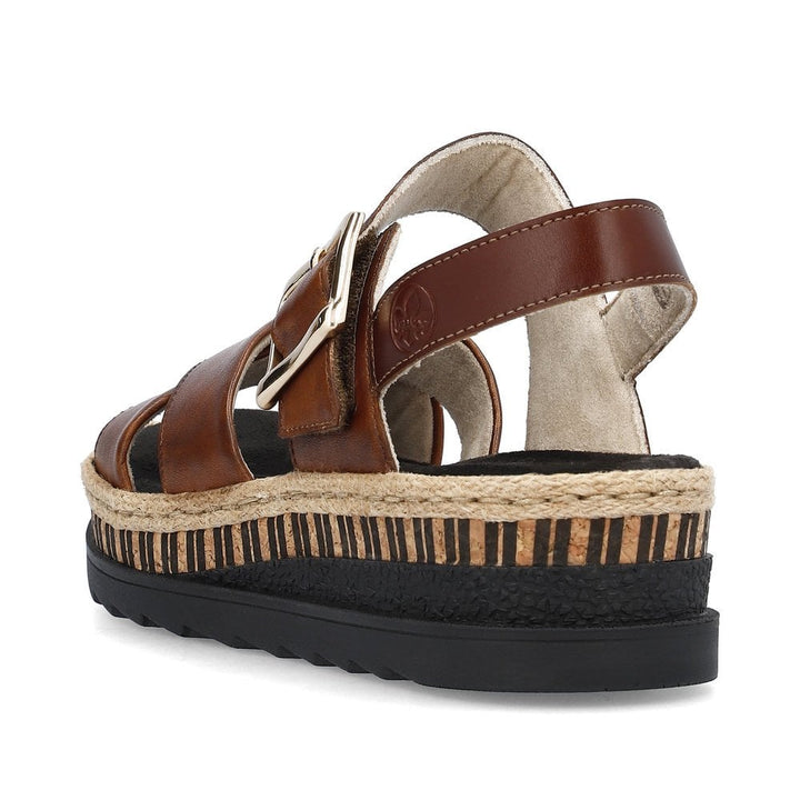 V7951-24 LADIES' SANDALS BROWN SEITL. ANFLECHTER