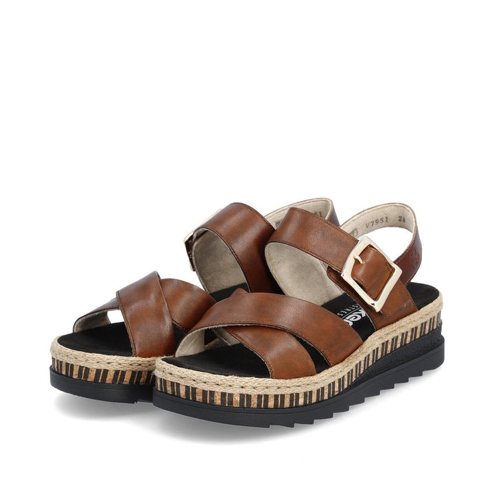 V7951-24 LADIES' SANDALS BROWN SEITL. ANFLECHTER