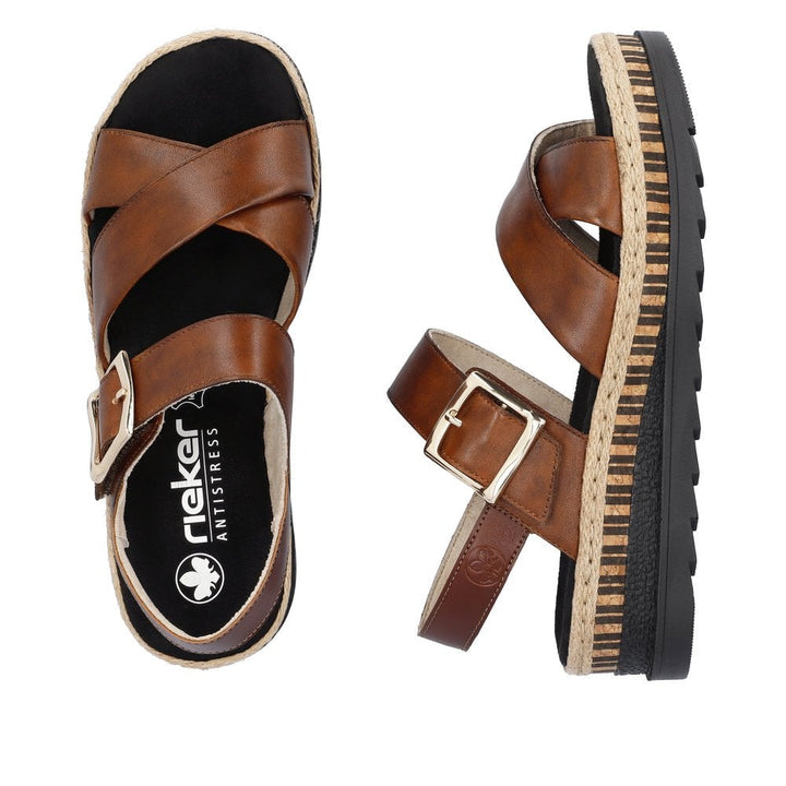 V7951-24 LADIES' SANDALS BROWN SEITL. ANFLECHTER