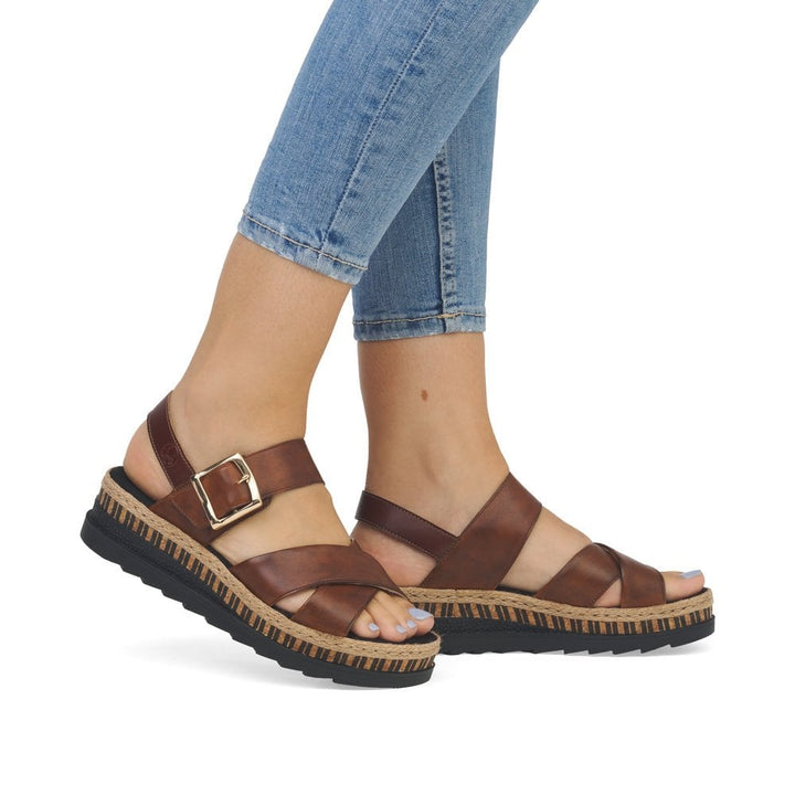 V7951-24 LADIES' SANDALS BROWN SEITL. ANFLECHTER