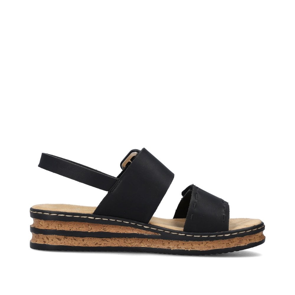 62950-00 LADIES' SANDALS BLACK SEITL. ANFLECHTER