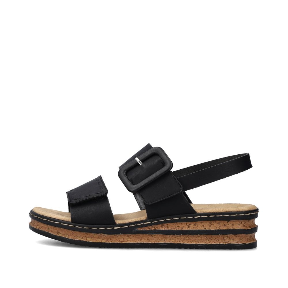 62950-00 LADIES' SANDALS BLACK SEITL. ANFLECHTER