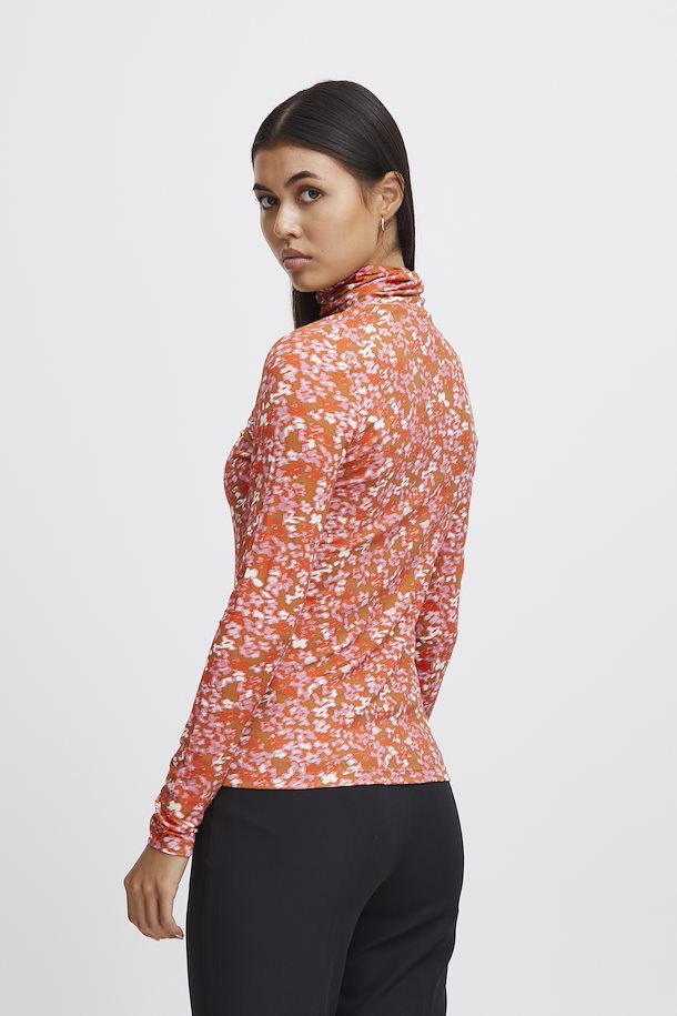 ORANGE FLOWER NAVA LONG SLEEVE TOP