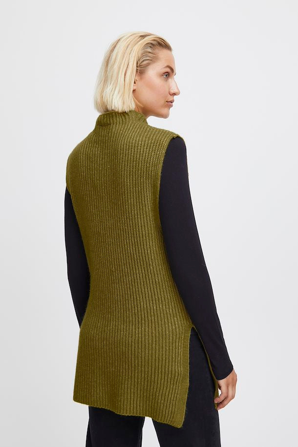 GREEN MOSS MYLLE WAISTCOAT JUMPER