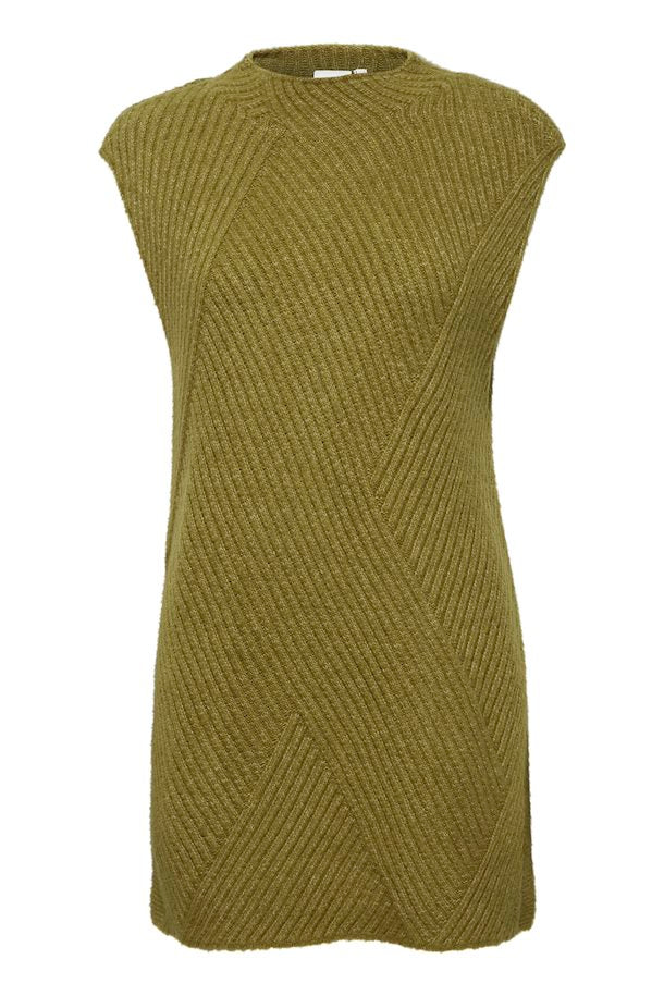 GREEN MOSS MYLLE WAISTCOAT JUMPER