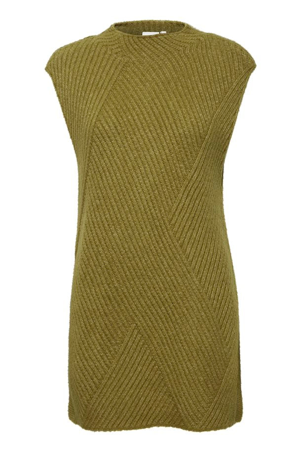 GREEN MOSS MYLLE WAISTCOAT JUMPER