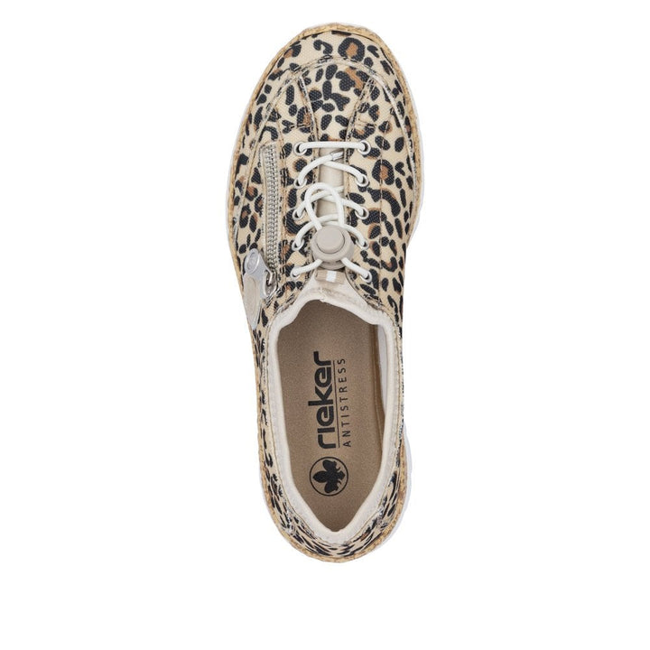 N4263-92 LADIES SHOES BEIGE COMBINATION SEITL. ANFLECHTER