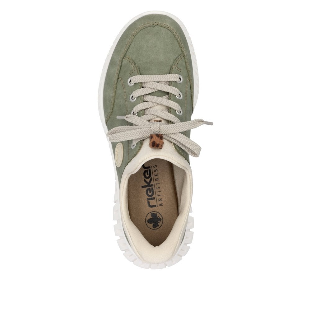 M5354-52 LADIES SHOES GREEN GESTROBELT