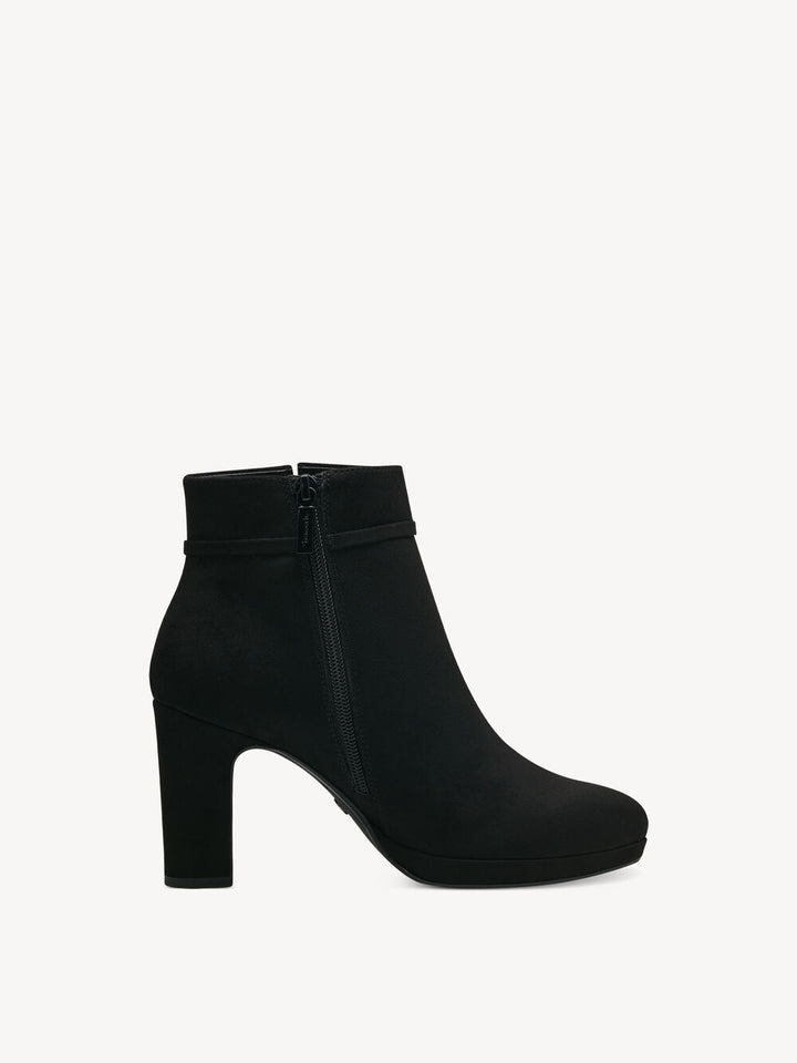 BLACK CHAIN DETAIL HEELED BOOT