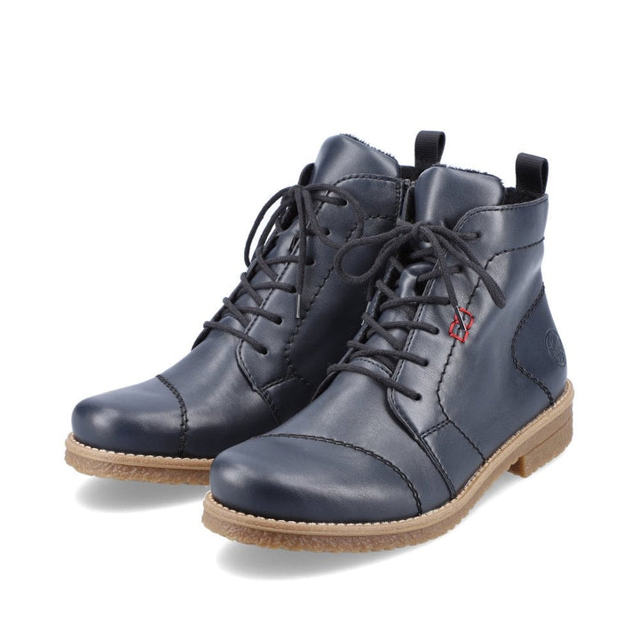 NAVY BLUE LACE & ZIP BOOT
