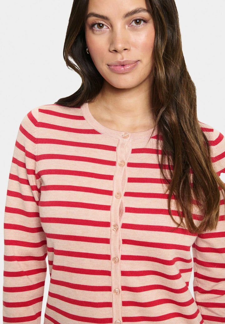 PINK POINCIANA STRIPE MILA CARDIGAN