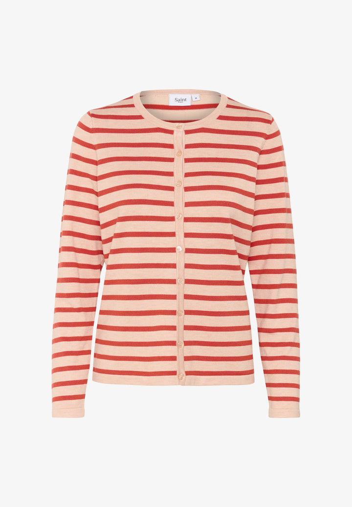 PINK POINCIANA STRIPE MILA CARDIGAN