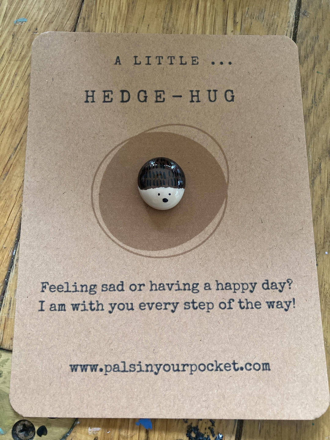Hedgehog Anxiety Relief Pocket Pebble For Animal Lovers