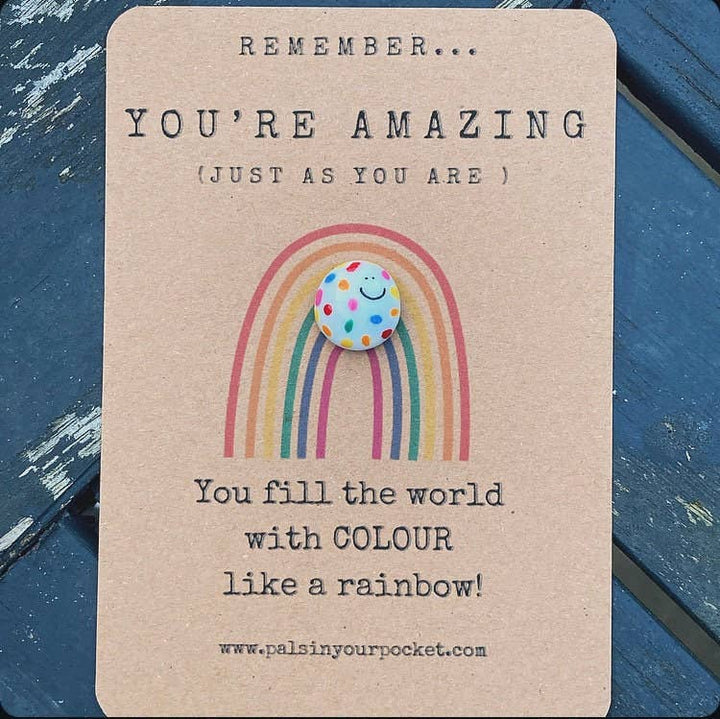 Rainbow Kindness Comfort Rock For Stress And Anxiety