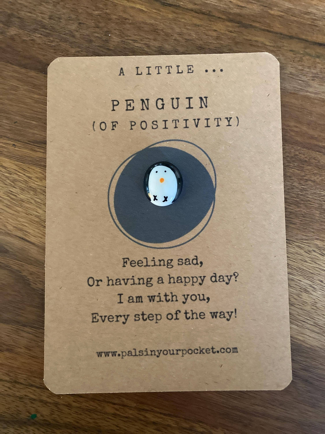 Handmade Anxiety Relief Pocket Penguin Rock