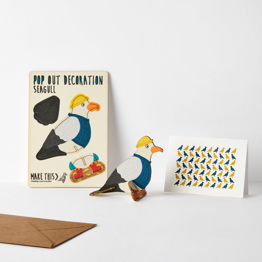 Pop Out Seagull Greeting Card