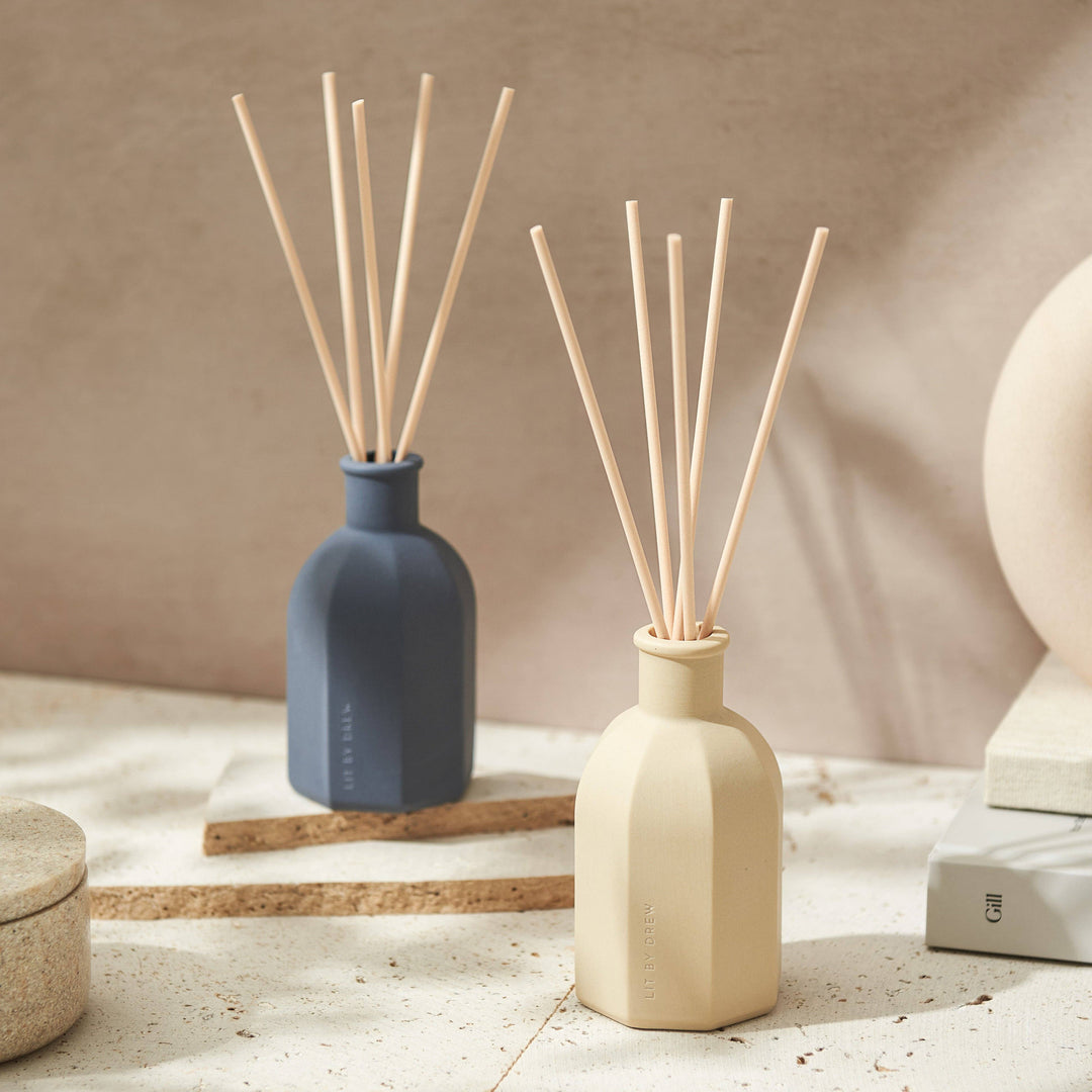 Cashmere & Musk Ceramic Reed Diffuser - Navy Blue - 200ml: Cashmere & Musk