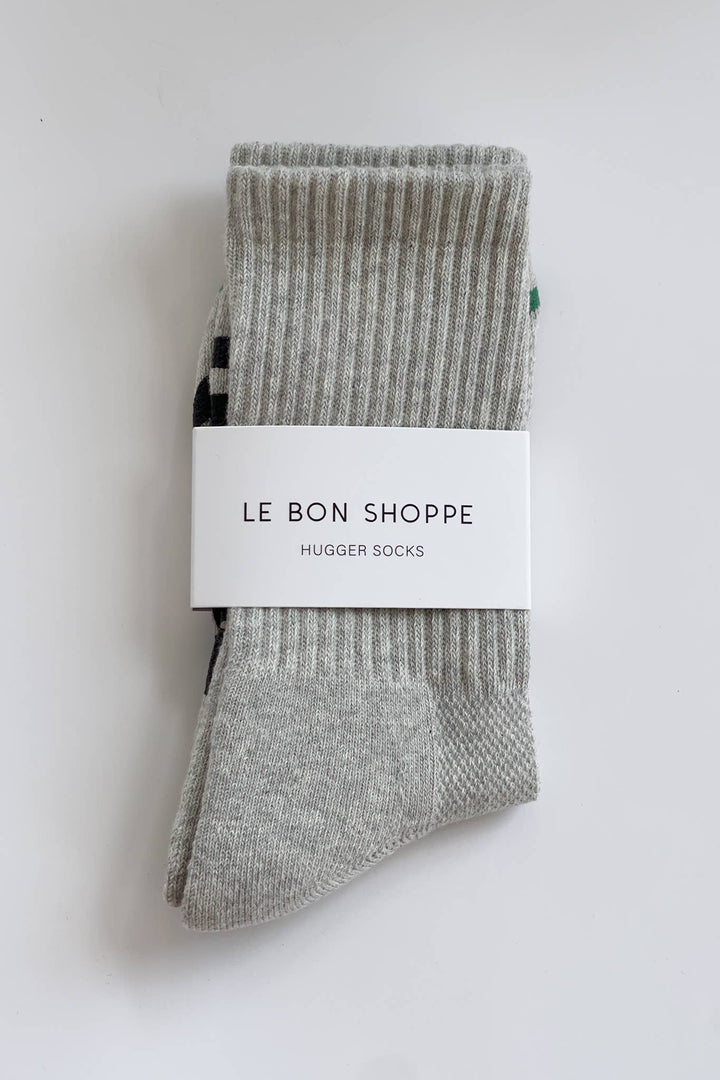 Hugger Socks  (wholesale): KELLY/ BLACK