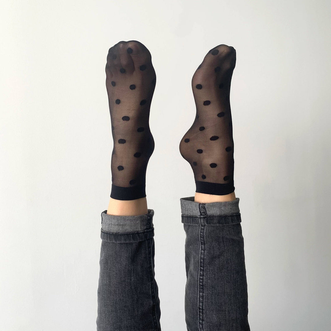 Florence - Pack of 2 - mid-low socks in flesh and black