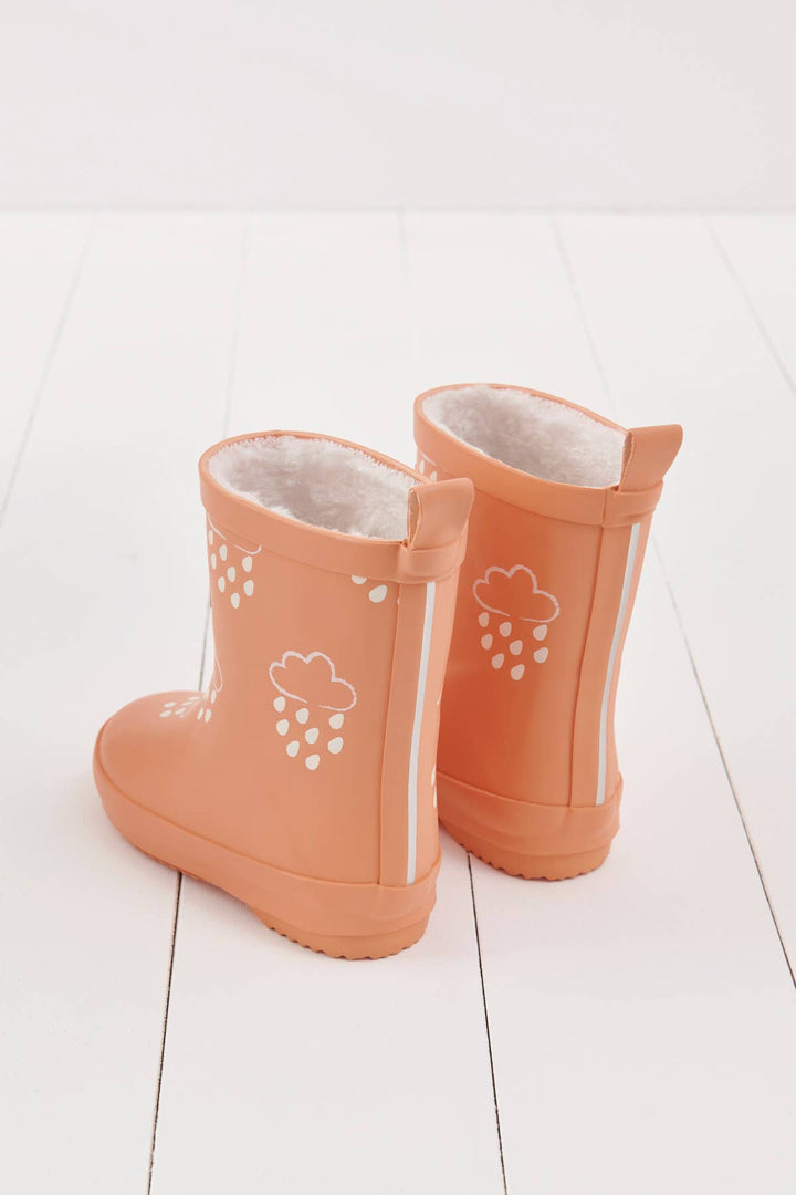 Volcanic Orange Colour-Changing Kids Wellies: UK6
