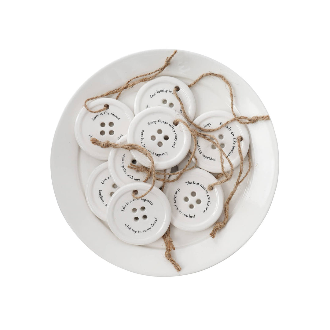 Send With Love 8 Assorted Button Hangers In Dish