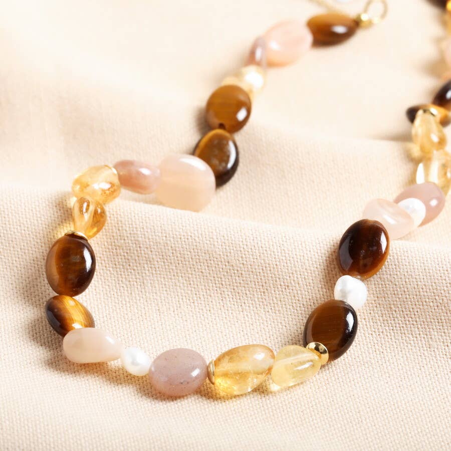 Neutral Chunky Bead Necklace