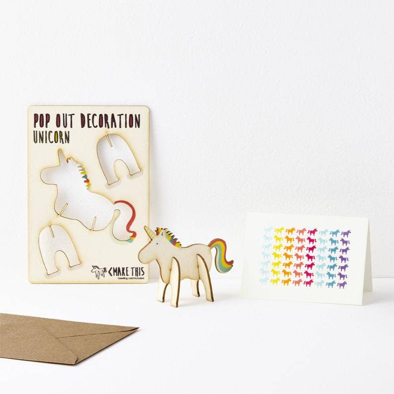 Pop Out Unicorn Greeting Card