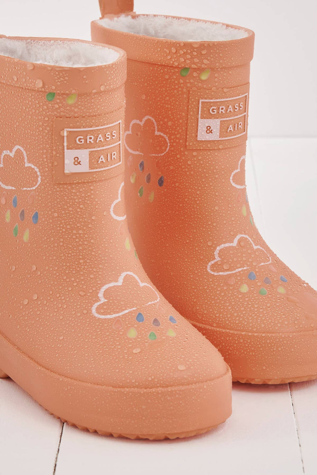 Volcanic Orange Colour-Changing Kids Wellies: UK8