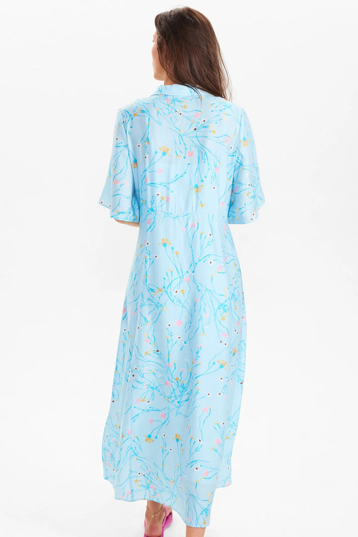 CRYSTAL BLUE RITT SHIRT DRESS