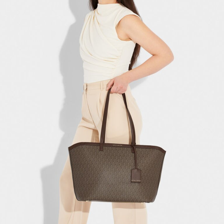 CHOCOLATE SIGNATURE TOTE BAG