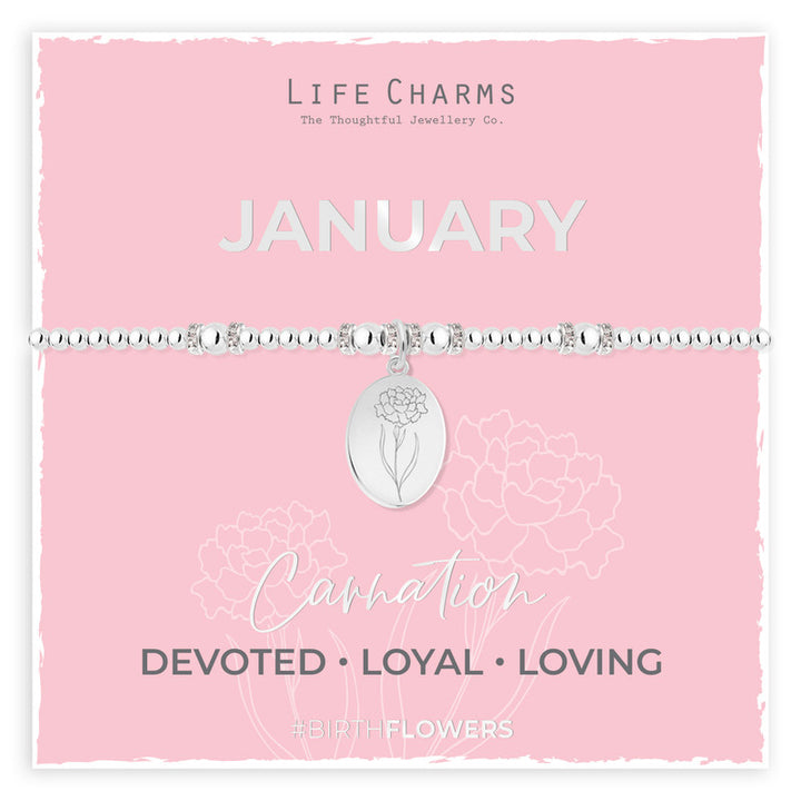 BIRTH FLOWER JANUARY BRACELET