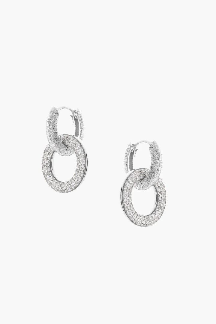 SILVER CHARM EARRINGS