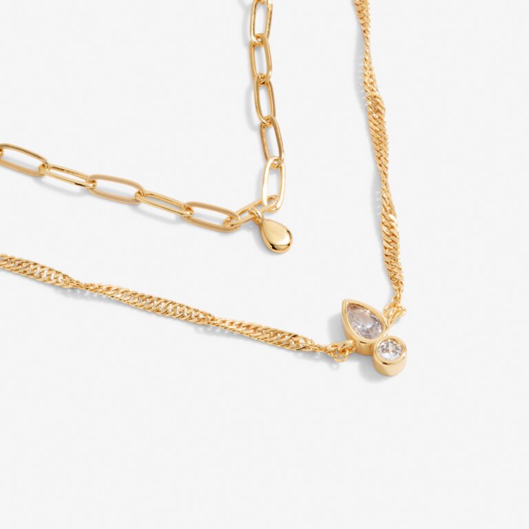 STACKS OF STYLE GOLD ORGANIC SHAPE NECKLACE