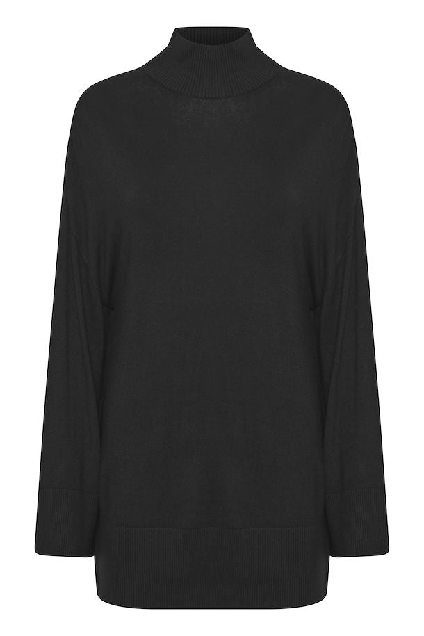BLACK PIMBA LOOSE TURTLENECK JUMPER