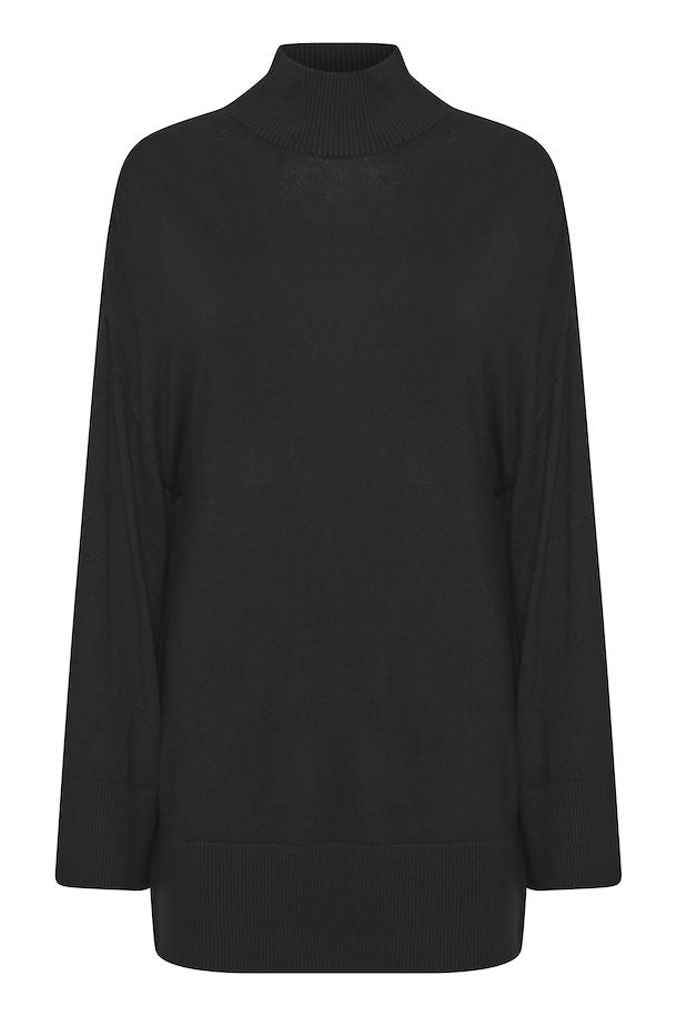 BLACK PIMBA LOOSE TURTLENECK JUMPER