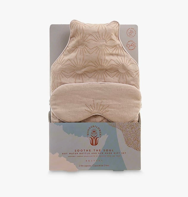 SOOTHE THE SOUL HOT WATER BOTTLE & EYE MASK SET