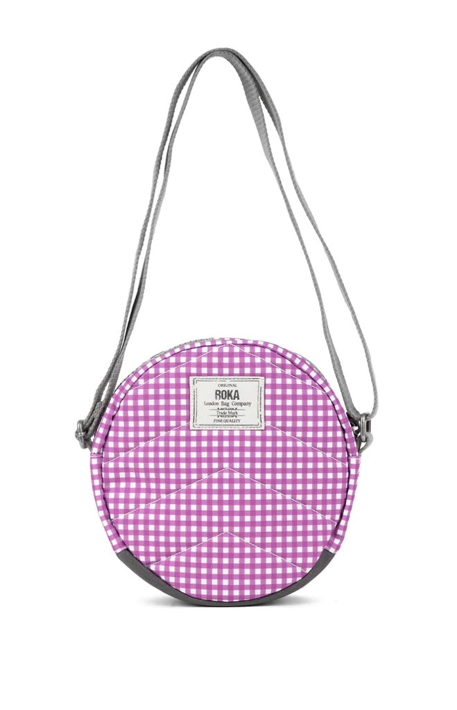 PADDINGTON B ROUND PURPLE GINGHAM BAG