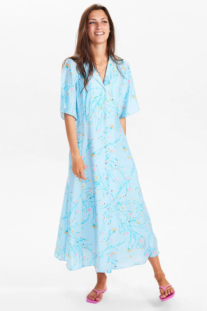 CRYSTAL BLUE RITT SHIRT DRESS